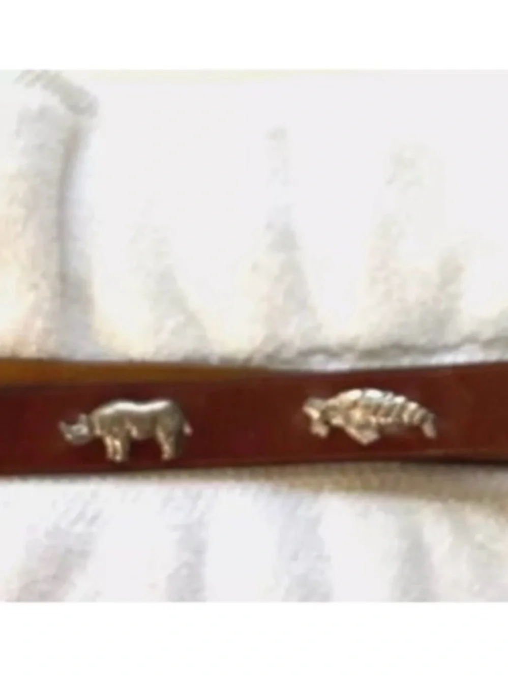 Women's Brown Leather Belt with Polished Silver Buckle